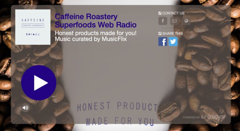 MusicFlix presents Caffeine Roastery Superfoods web radio